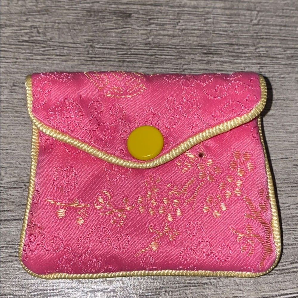 Cute Pink & Yellow Mini Bag/Pocket For Pins